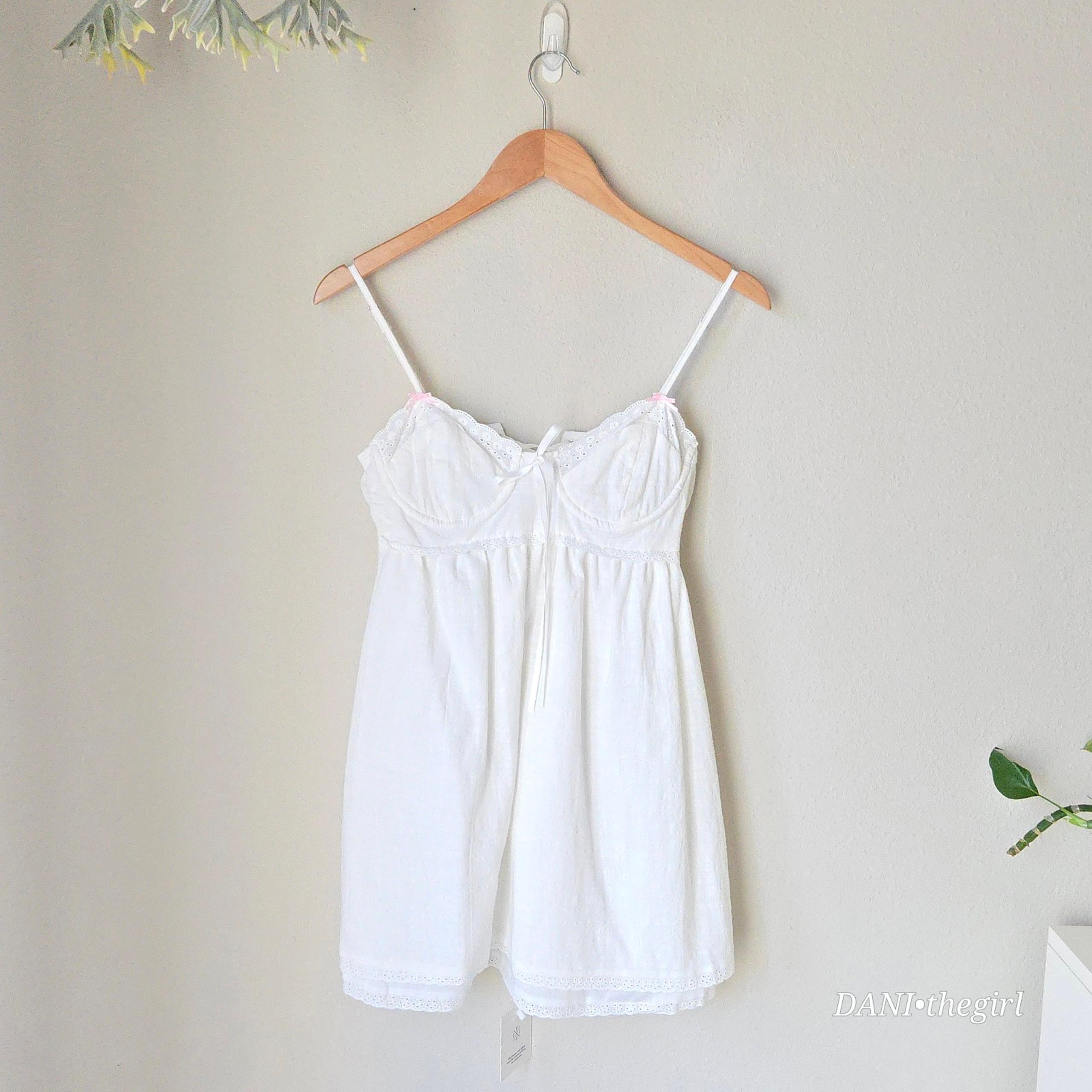 Lace Up Back Babydoll Slip Dress