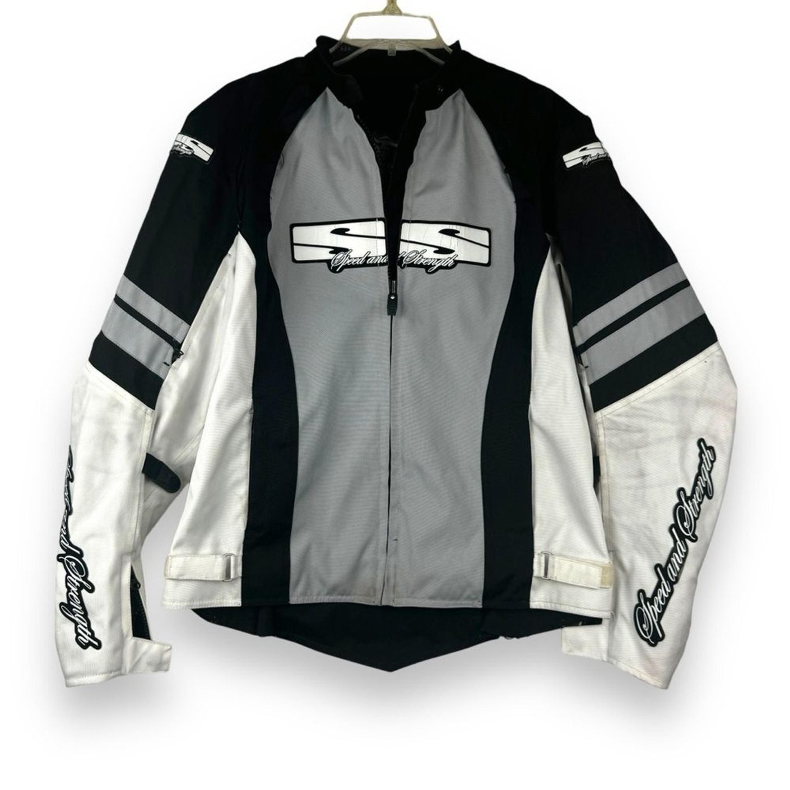 Speed and Strength Womens Jacket Size Large Biker Cafe Racer Motorcycle Safety
