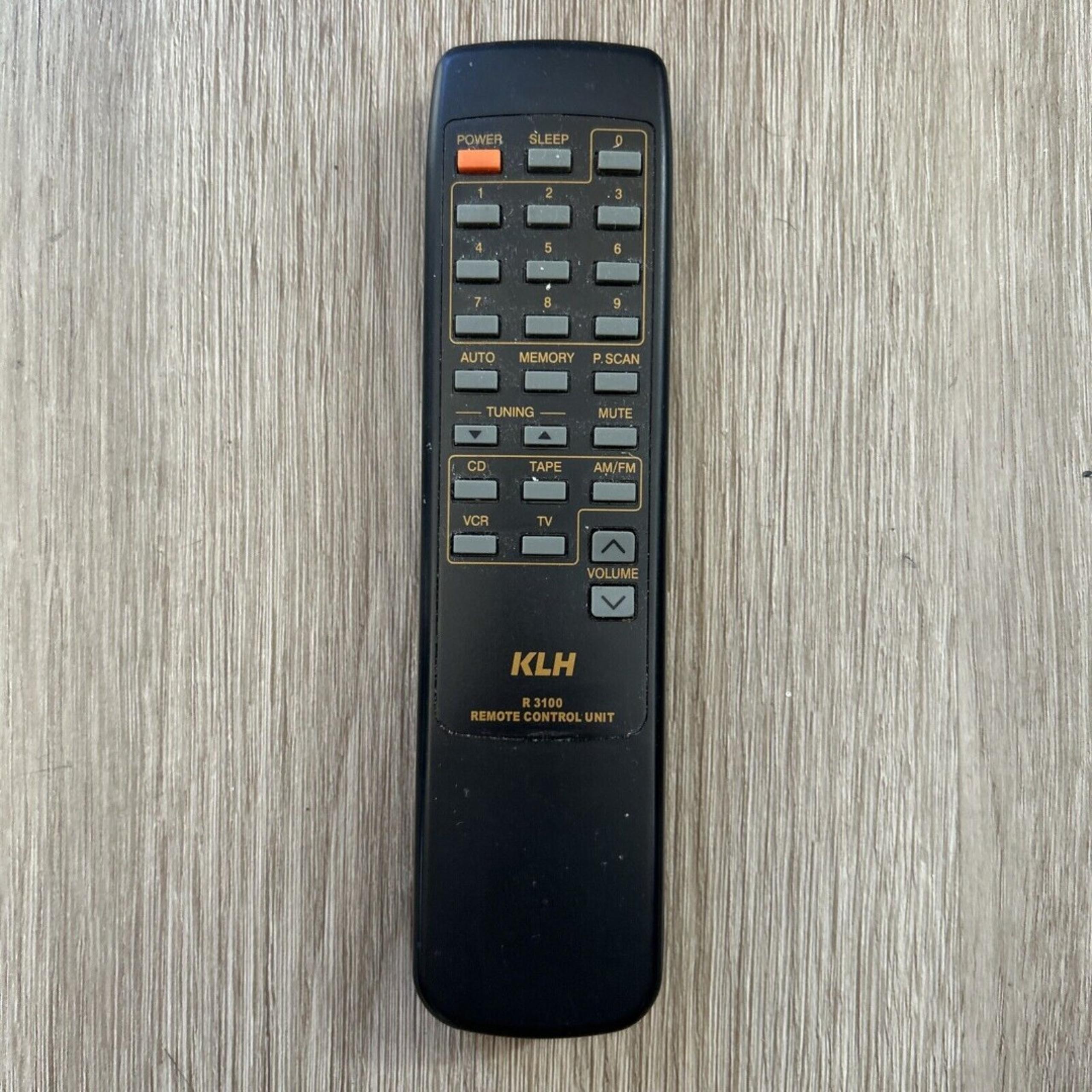 KLH R3100 Genuine OEM Remote Control for Audio Receiver R3000 Tested Working
