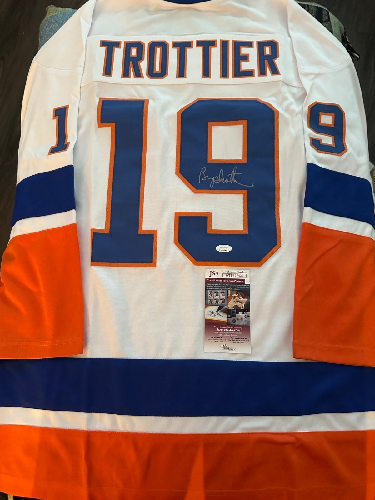 Brian Trottier Autographed NHL New York Islanders Hockey Jersey