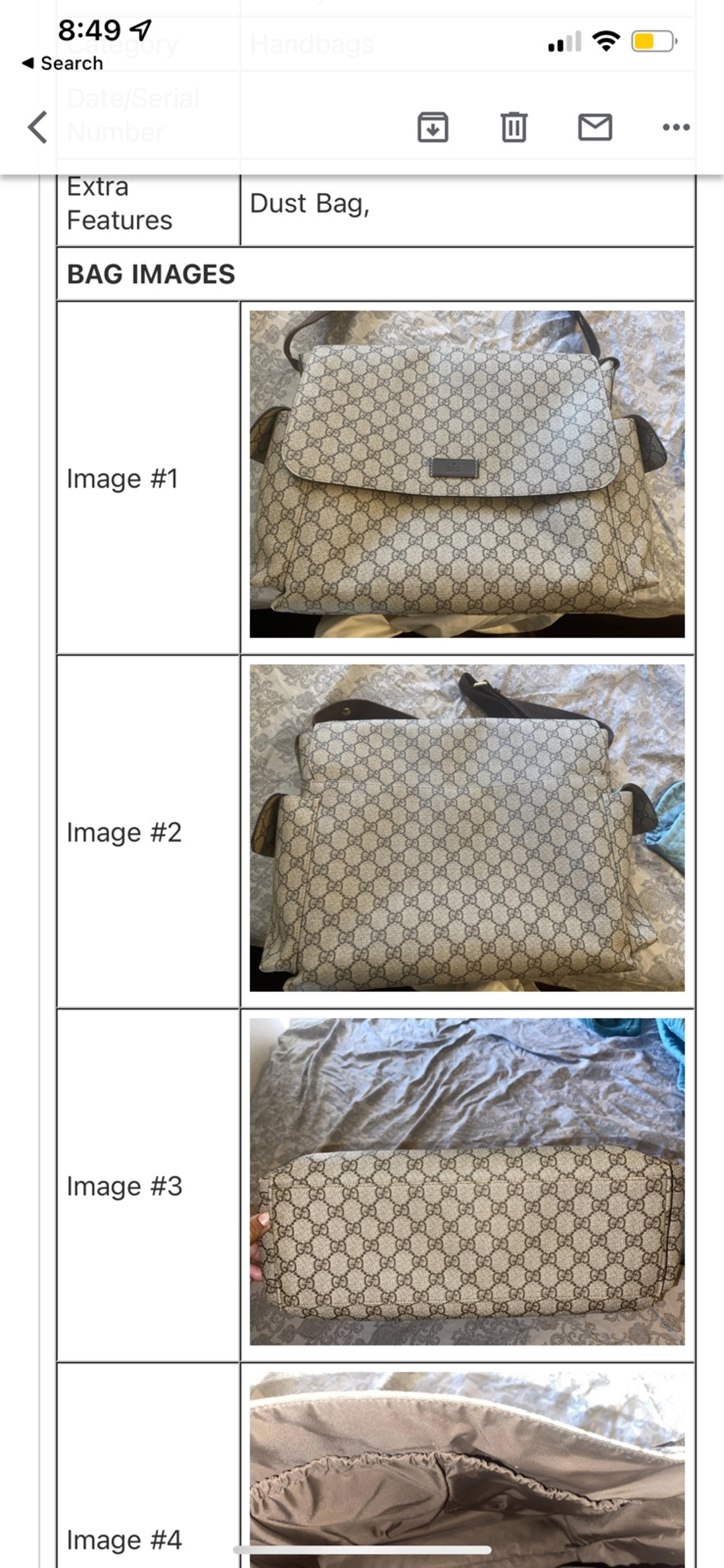 Gucci diaper bag