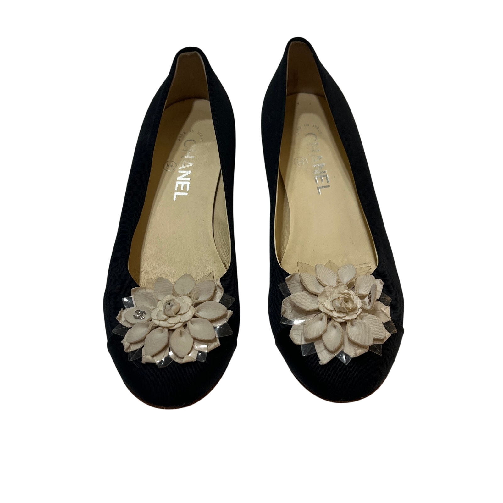 7-86 CHANEL Women's Flats Black Size 38/ 7.5