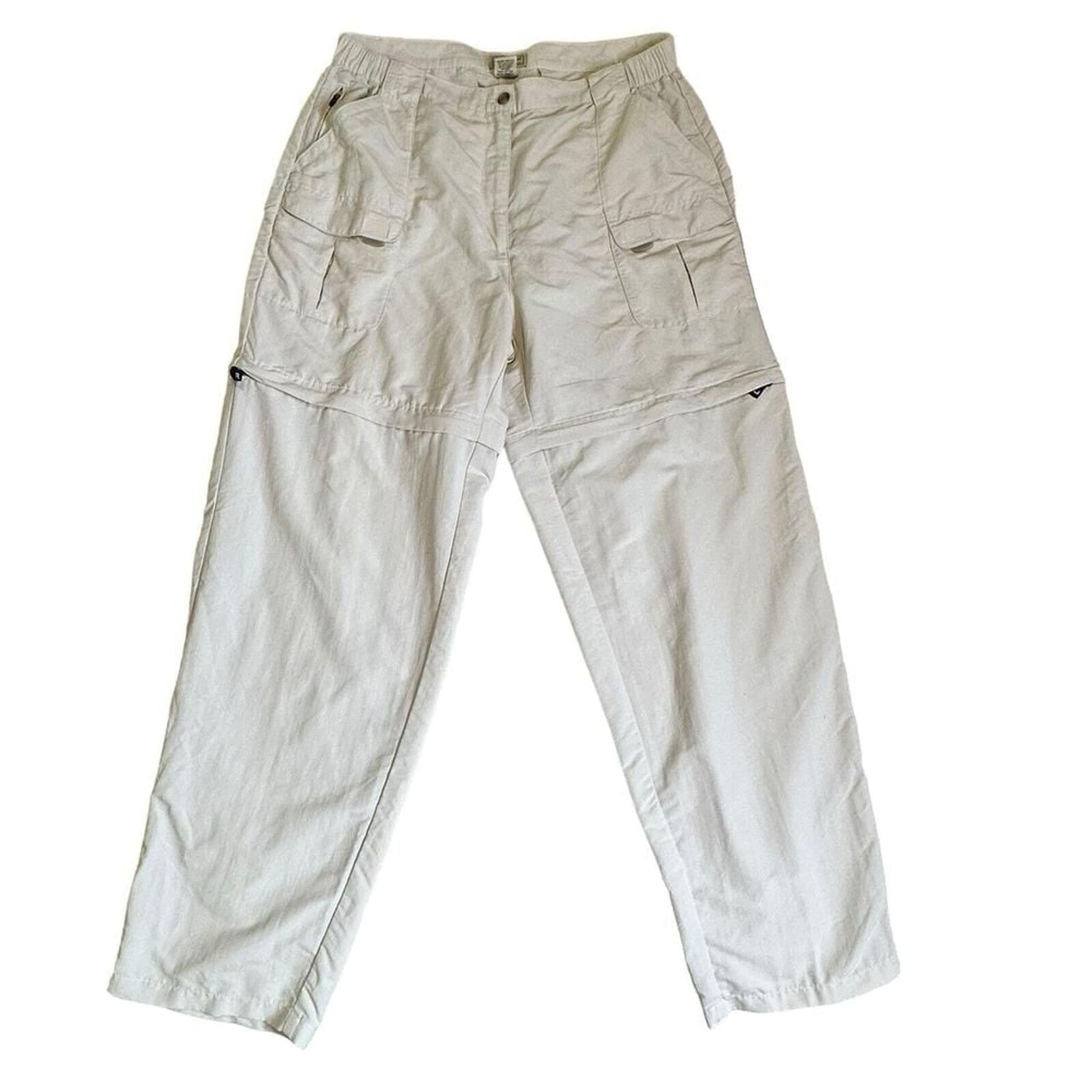 LL Bean Cargo Pants Women Size L Convertible Zip Off Shorts Gorpcore Nylon