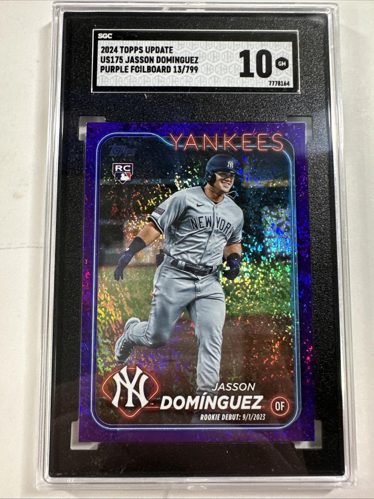 2024 Topps Update Us175 Jasson Dominguez Purple Foilboard 13/799 -SGC 10