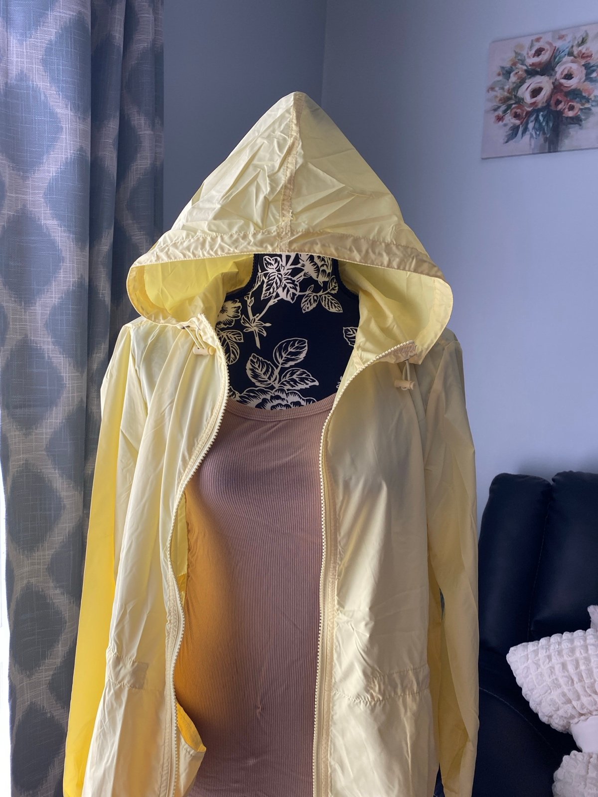 J.Crew perfect rain jacket yellow size Medium