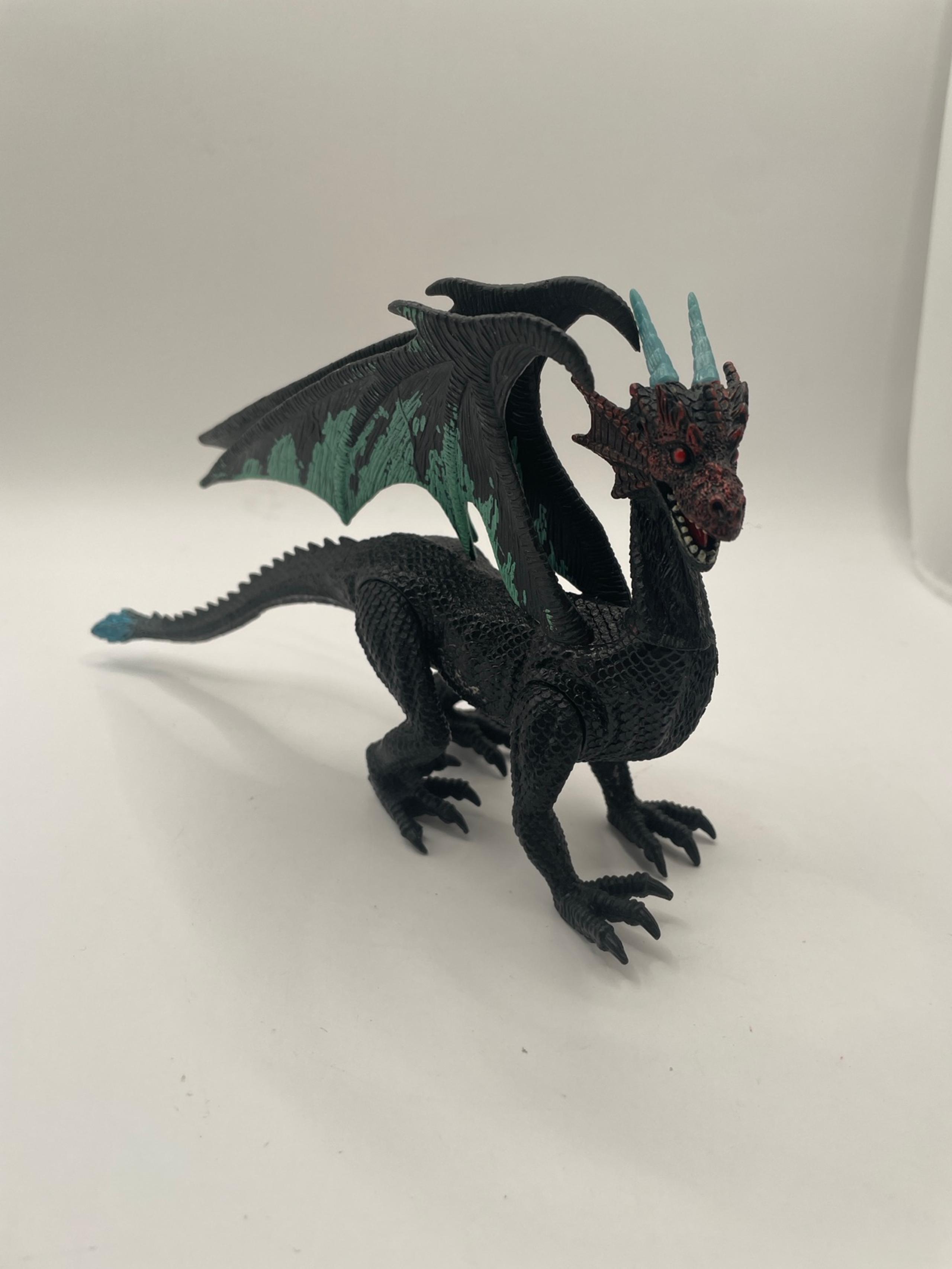 Black and Teal Colored Green Dragon Action Figure Toy