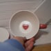 Starbucks Coffee Co Pink Heart Mug Plate Set Cup Saucer Valentines Day Love 2005