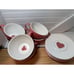 Starbucks Coffee Co Pink Heart Mug Plate Set Cup Saucer Valentines Day Love 2005