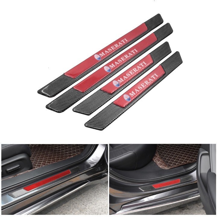 4PCS MASERATI CARBON FIBER Car Door Sill