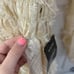 NEW Lulus It's a Love Story Cream Fringe Balloon Sleeve Midi Dress
