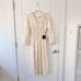 NEW Lulus It's a Love Story Cream Fringe Balloon Sleeve Midi Dress