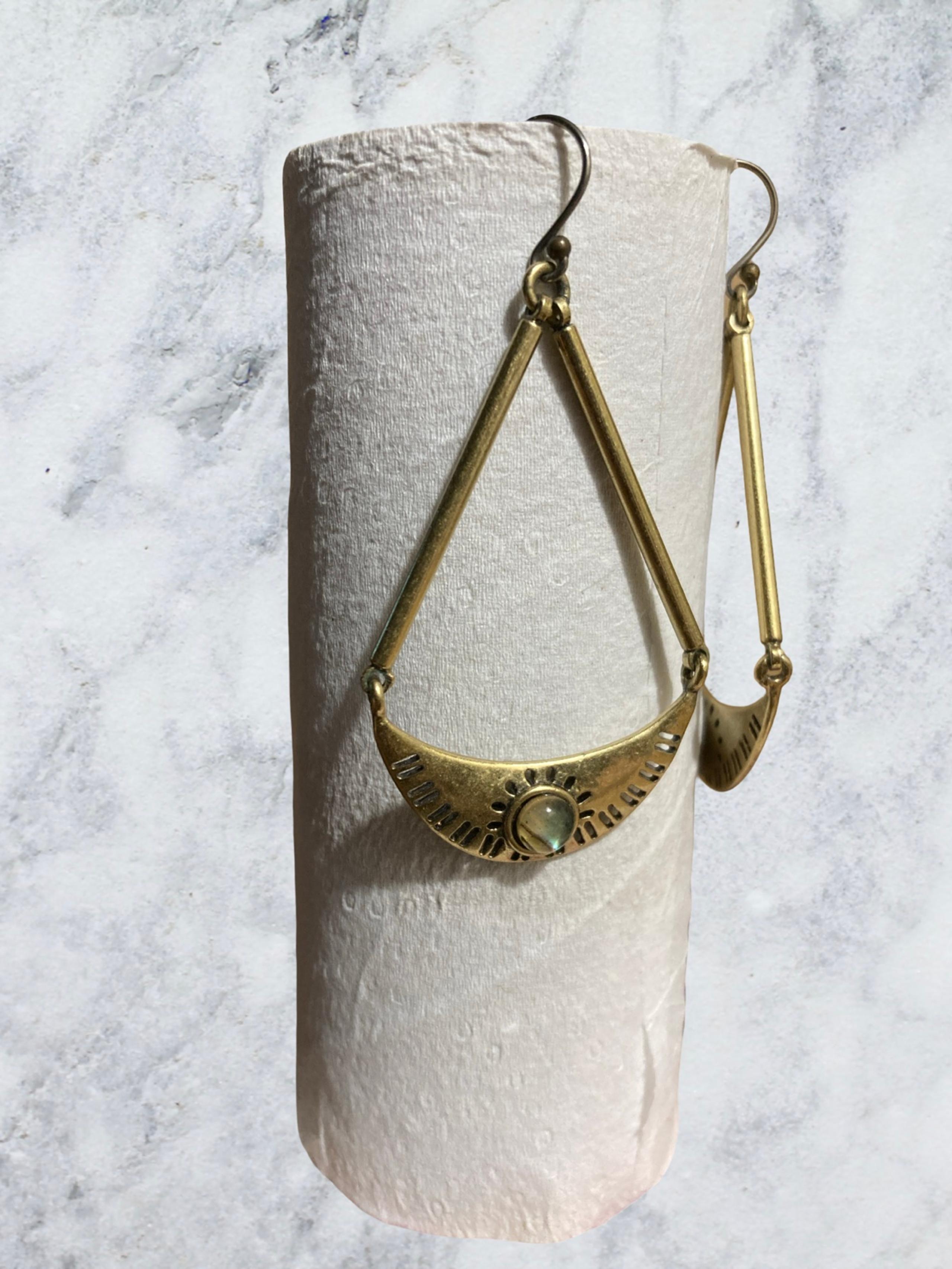 Lucky Brand Unique Dangle Earrings Stone New