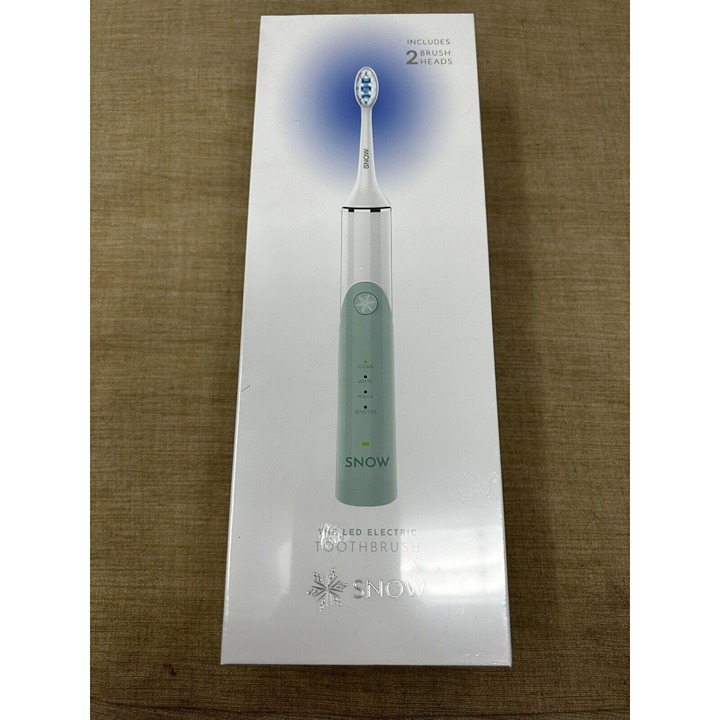 Snow Electric Sonic Technology LED Light Whitening Toothbrush, Mint Green