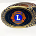 Vintage Lions Club International Belt Buckle - Solid Brass w/ Sz 35 Leather Belt
