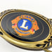 Vintage Lions Club International Belt Buckle - Solid Brass w/ Sz 35 Leather Belt