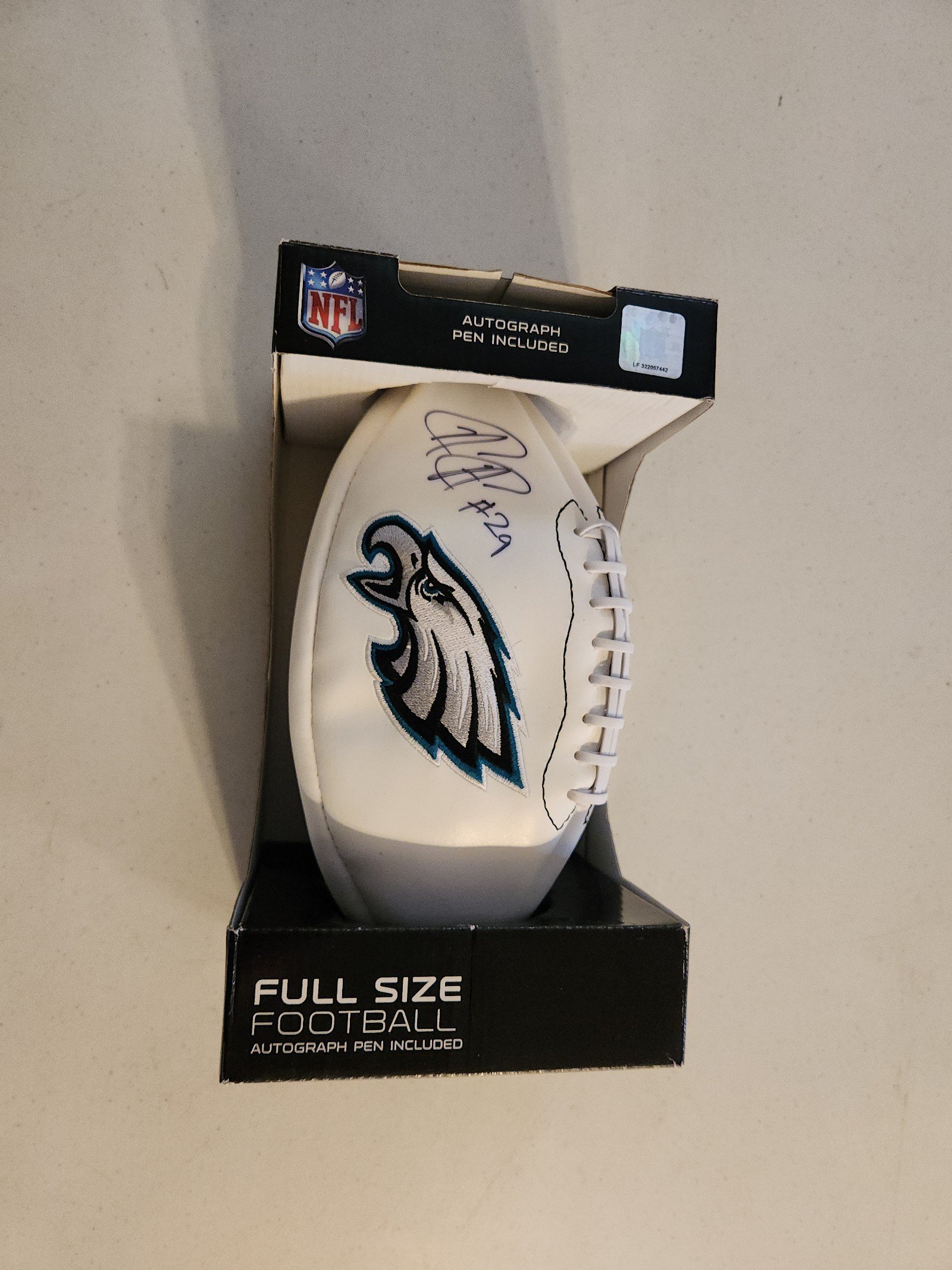 Nate Allen #29 Philadelphia Eagles Autograph White Panel Football