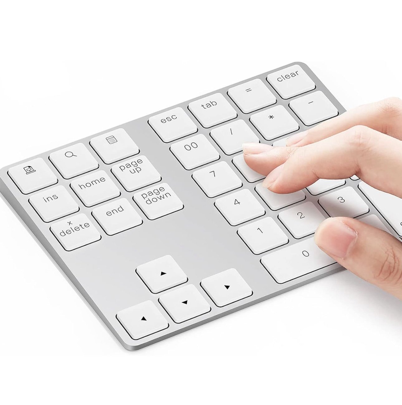 Lekvey Bluetooth Number Pad, Aluminum Rechargeable Wireless Numeric Keypad Slim