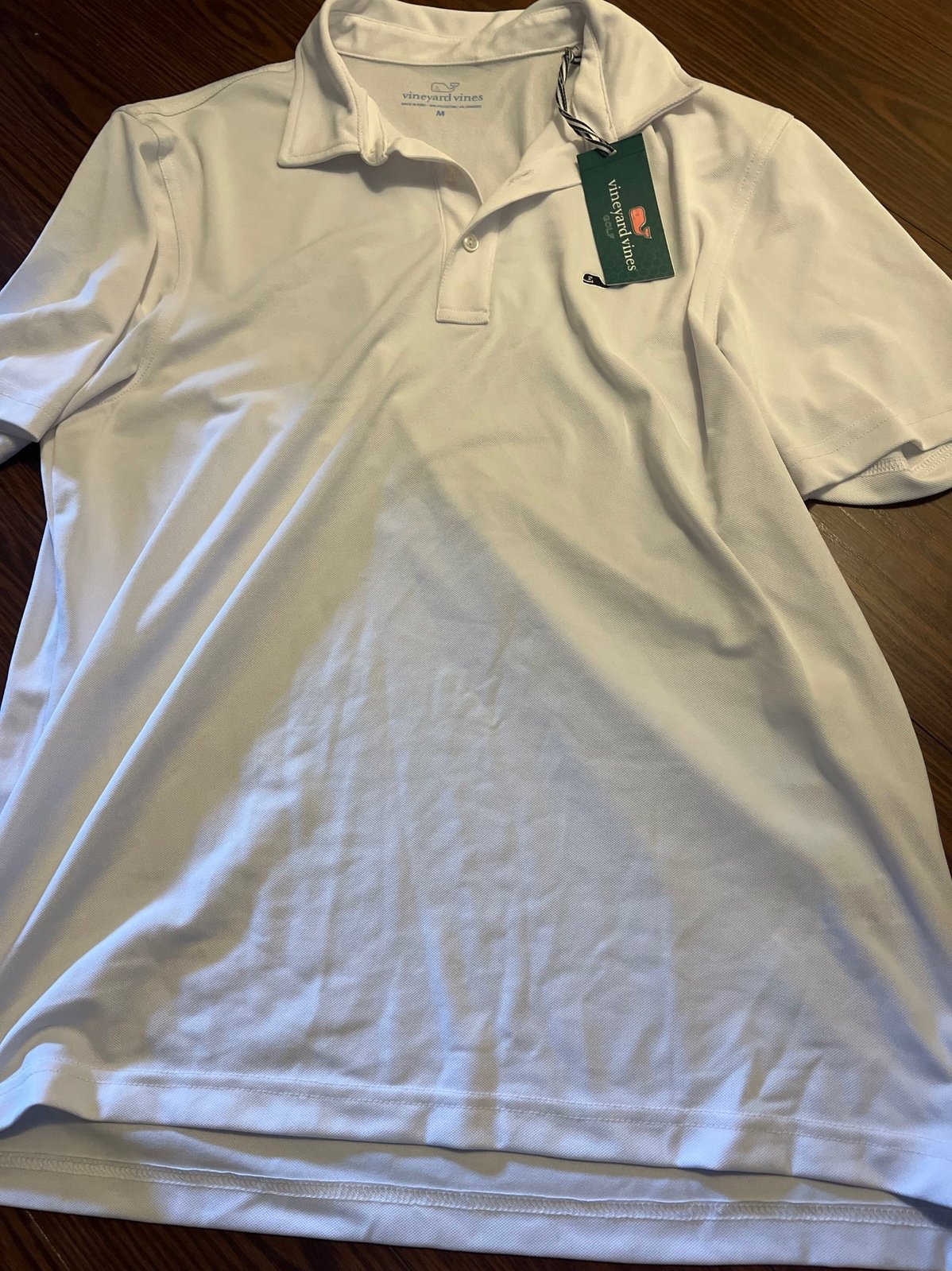 Mens vineyard vines white golf polo shirt