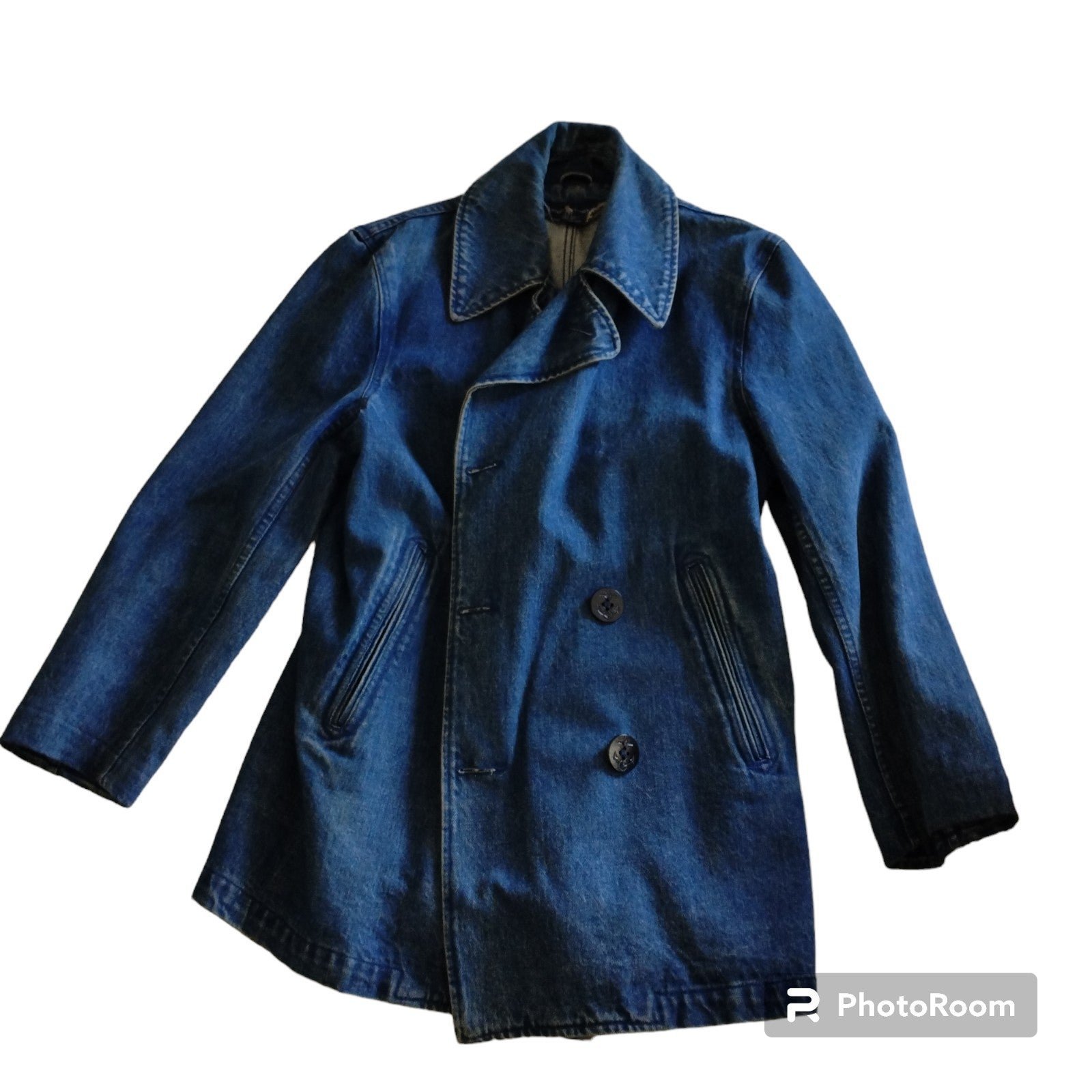Ralph Lauren Vintage Denim Peacoat Y2K Gorgeous Roomy Classic