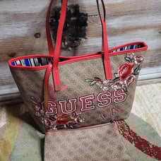 Guess Vikky Signature Floral Tote w/ Matching Pouch