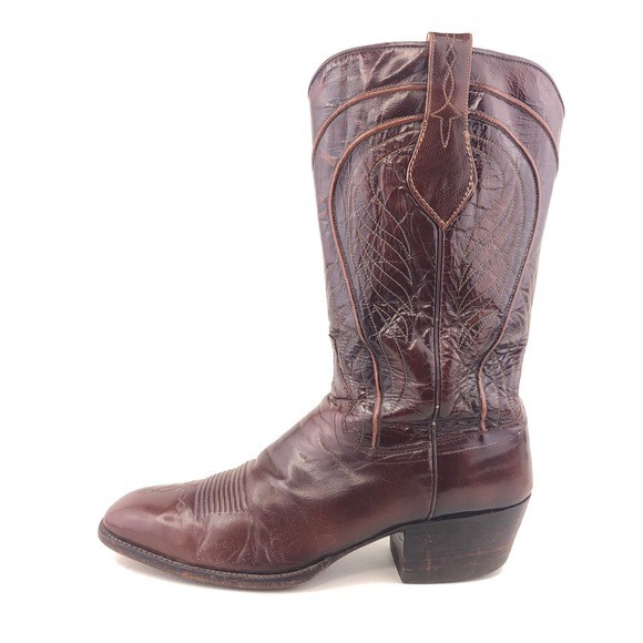 Dan Post 6683 Cherry Leather Western Boots 9 B
