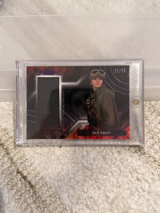 Topps Star Wars Card Galactic Files Jyn Erso Poncho Source Fabric Relic 17/25