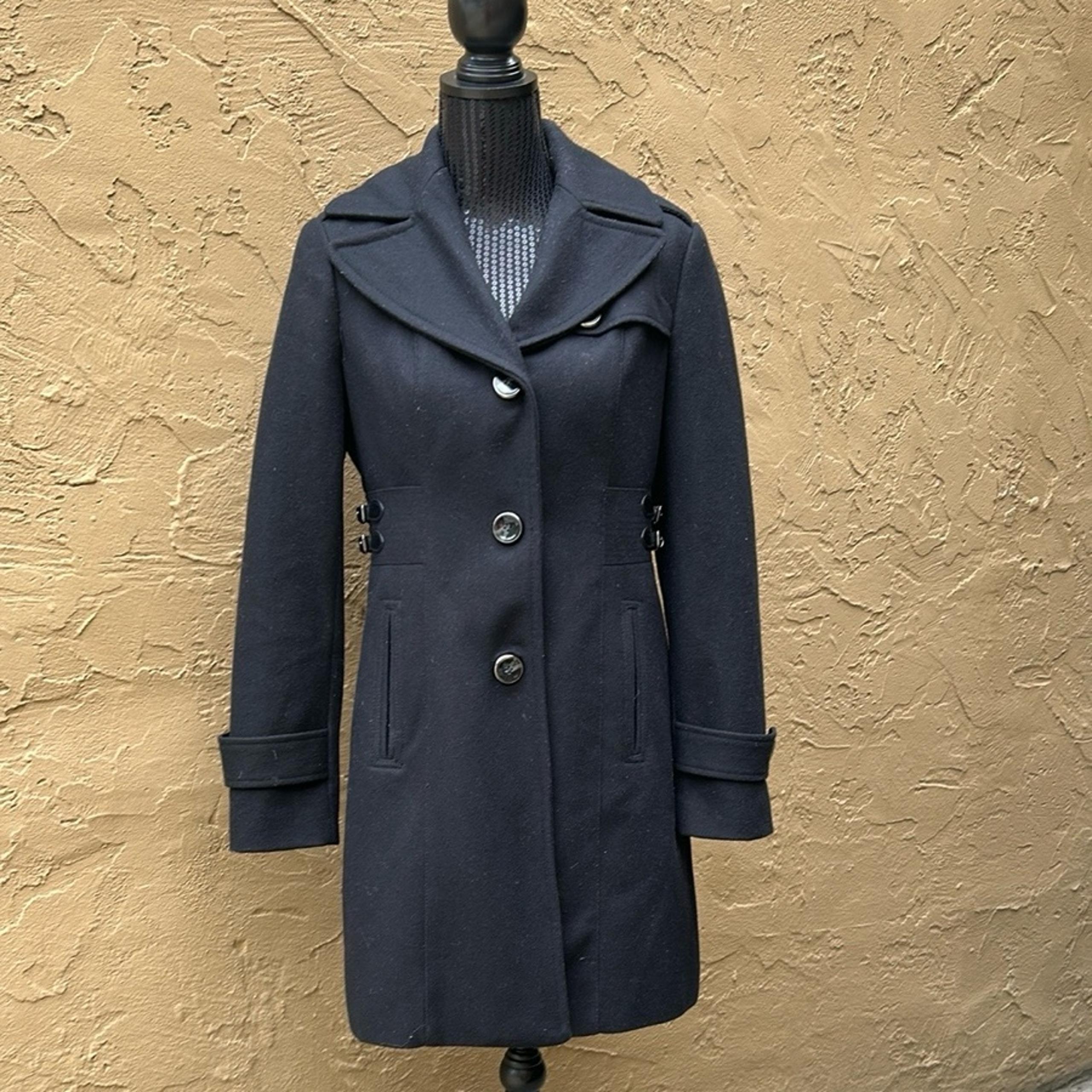 Kenneth Cole New York Black Pea Coat