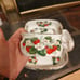 Vintage 3-Piece Hammersley Strawberry Ripe Berry Basket