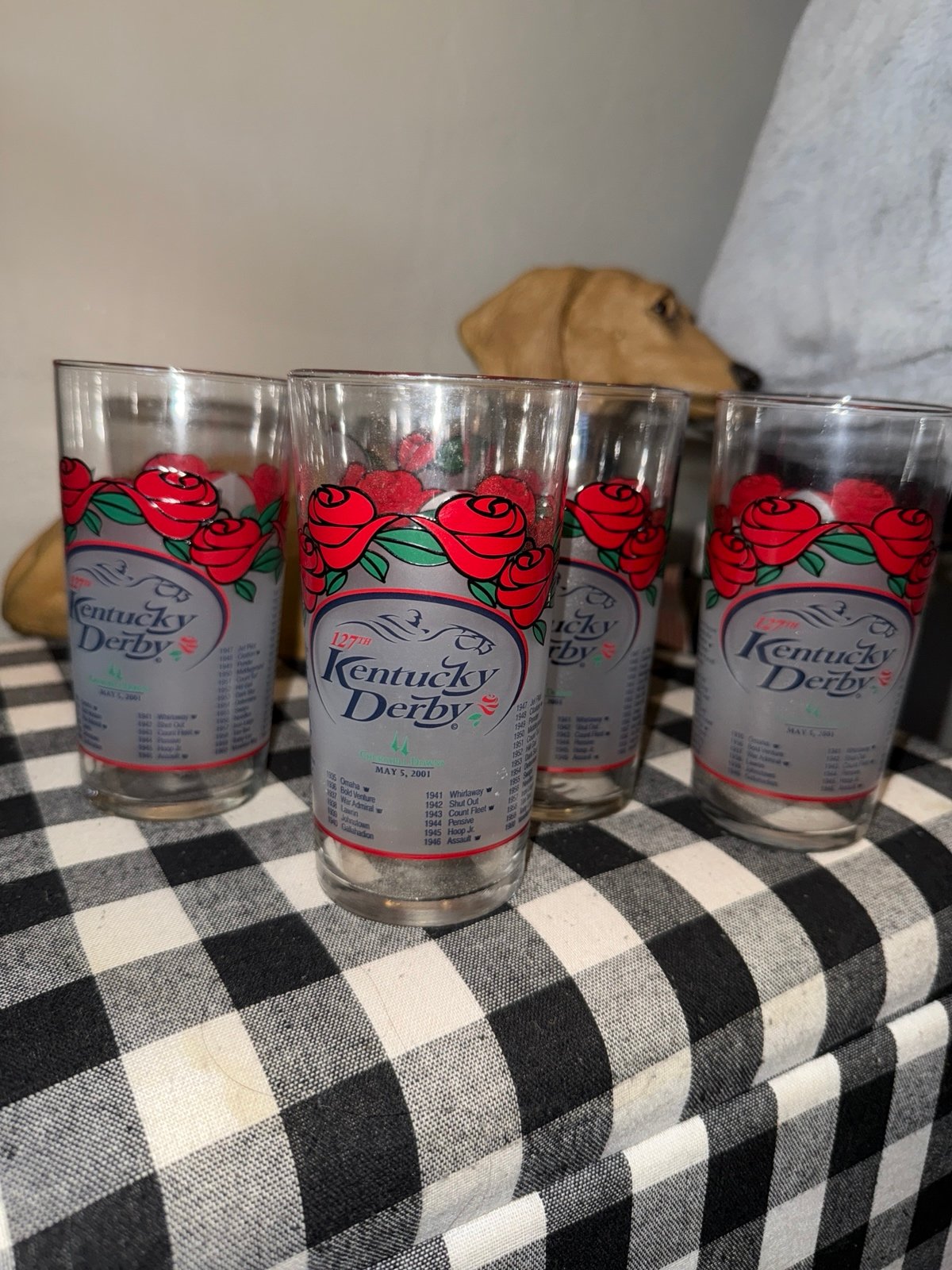 127th Kentucky Derby Mint Julep Glass 2001 - Churchill Downs - Monarchos Winner