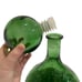 Vintage ITALIAN GLASS CAPTAIN'S DECANTER - Green - DON'T GIVE UP THE SHIP