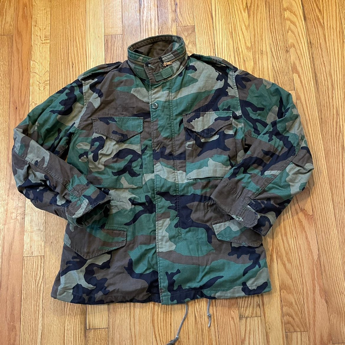 Vintage Alpha Industries US Military Camo Field Coat Jacket Cold Weather Small