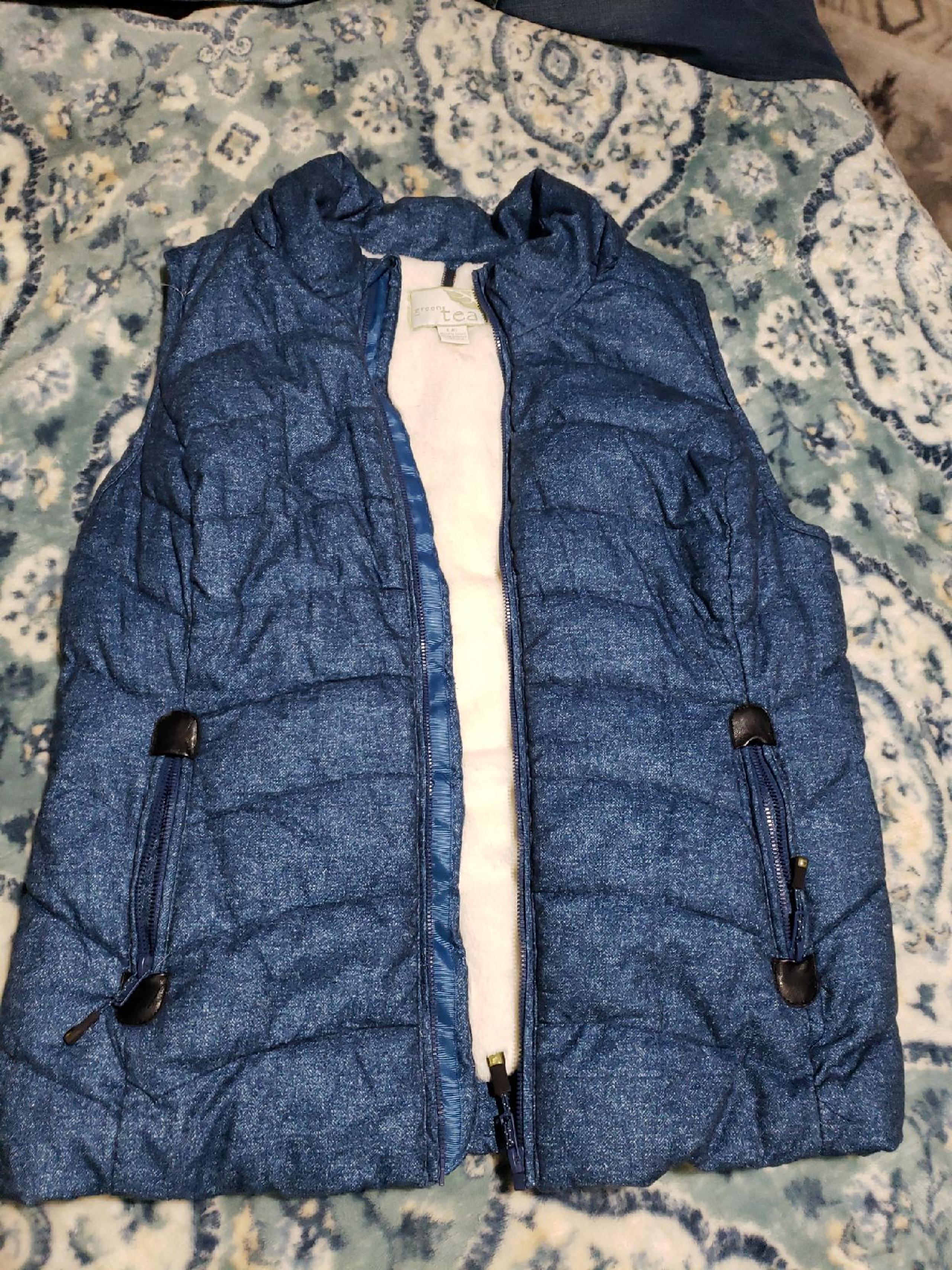 Green Tea Soft Fleece lined Puffer Vest