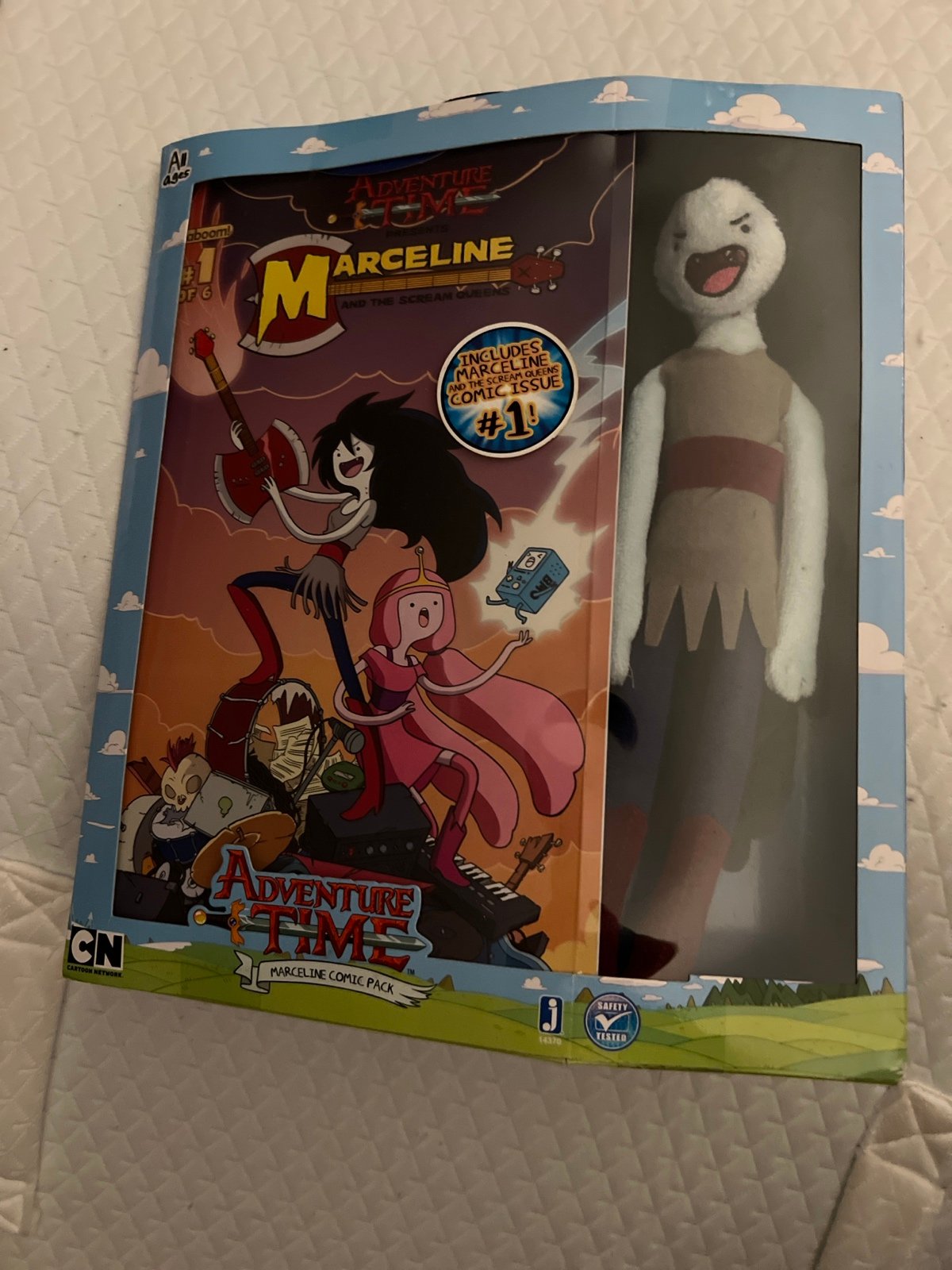 Adventure Time Fan Favorite Deluxe Plush Marceline 11in Doll Toy Figure & Comic
