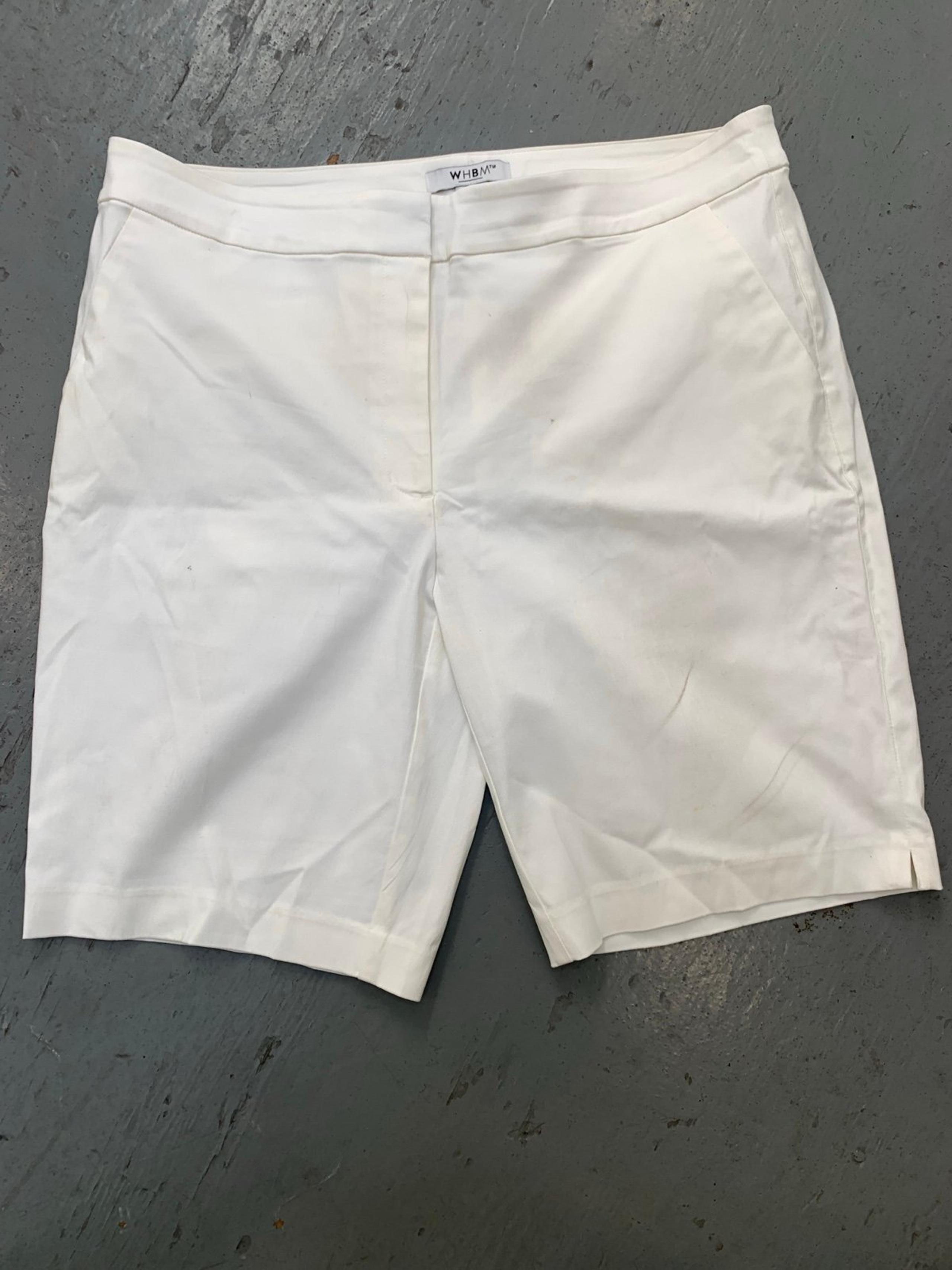 White House Black Market Womens White Short Chino 14