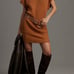 Anthropologie Short-Sleeve Mock Neck Sweater Mini Dress, Size S