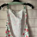 Martha Stewart Mushroom Print Apron Adjustable Halter and Tie Waist Pockets OS