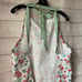 Martha Stewart Mushroom Print Apron Adjustable Halter and Tie Waist Pockets OS