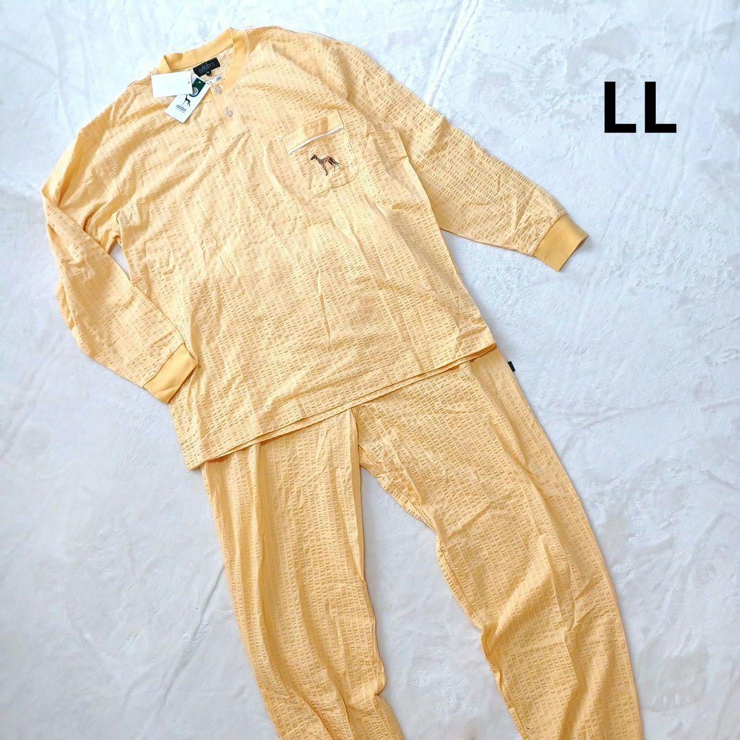IV/ adabat Yellow Pajamas LL adapad Roomwear Thin Long Sleeve