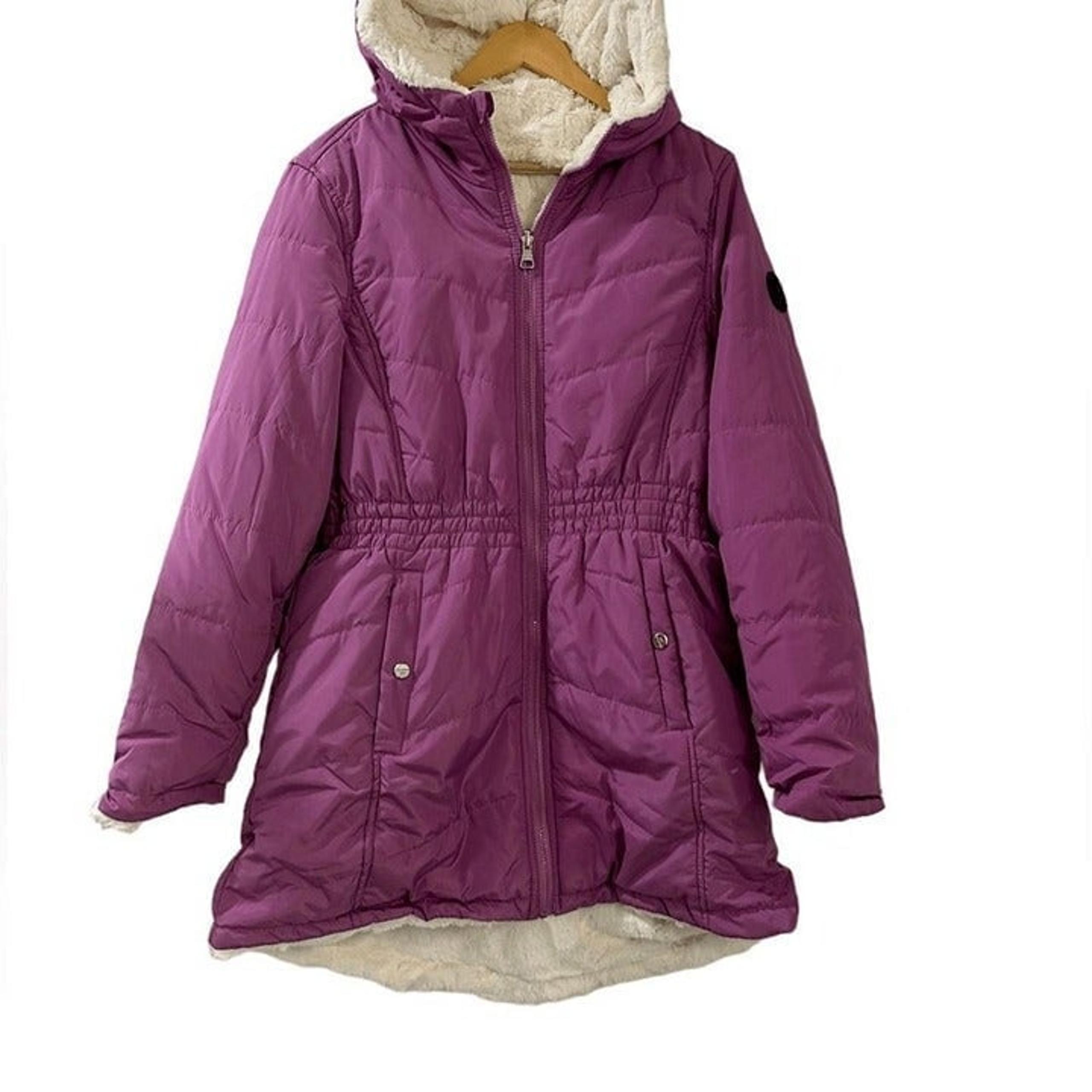 Madden Girl Reversible Hooded Anorak Jacket NWT Purple Fuchsia, Size XL Juniors