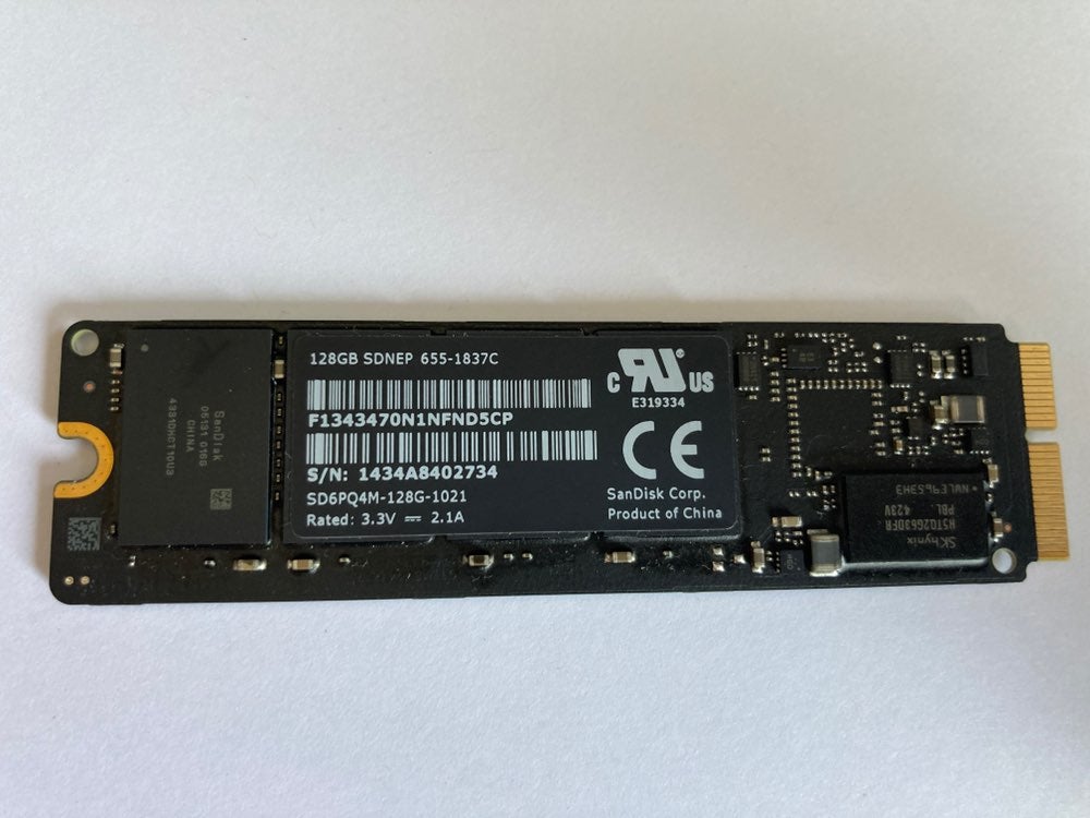 128 macbook air ssd works with 2012/2013