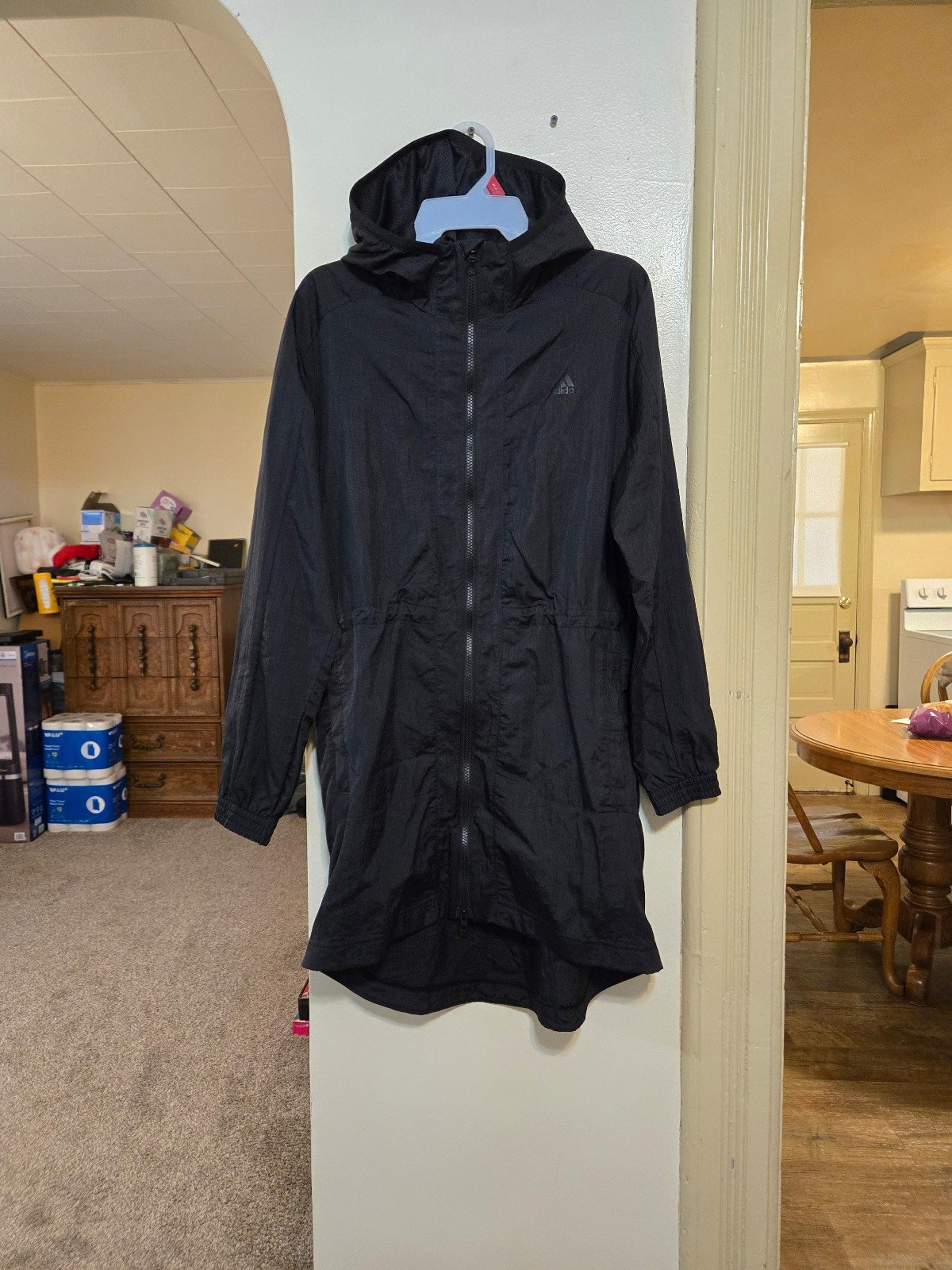 Brand new!! New women's Adidas black hooded full zip up jacket size medium