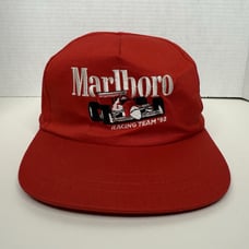 Vintage Marlboro Racing Team '92 Snapback Embroidered Red Hat Cap Indy NOS