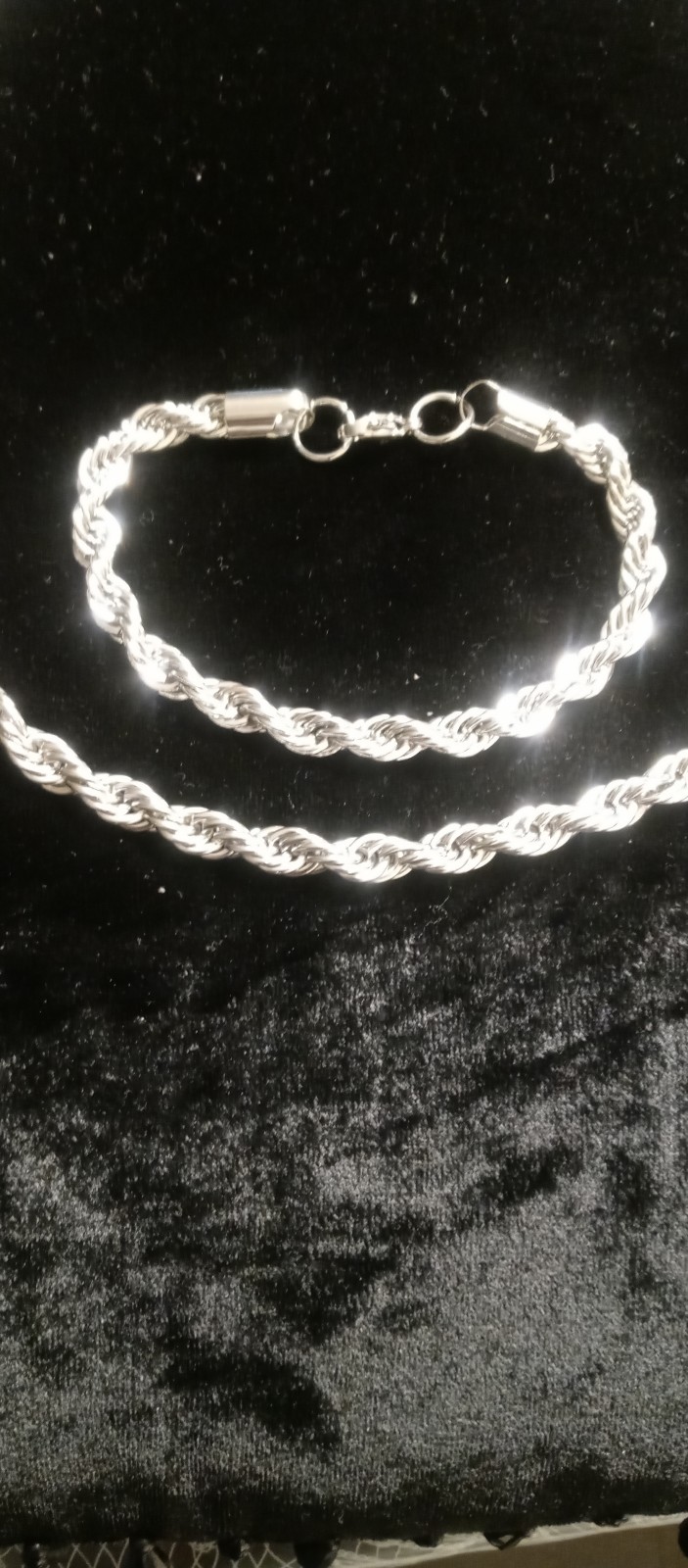 Stainless steel men's chain with bracelet