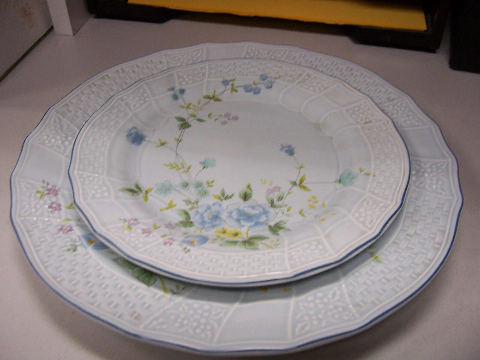 Large Rim Soup Bowl, Dinner Plate & Salad Plate - Michelle by MIKASA
