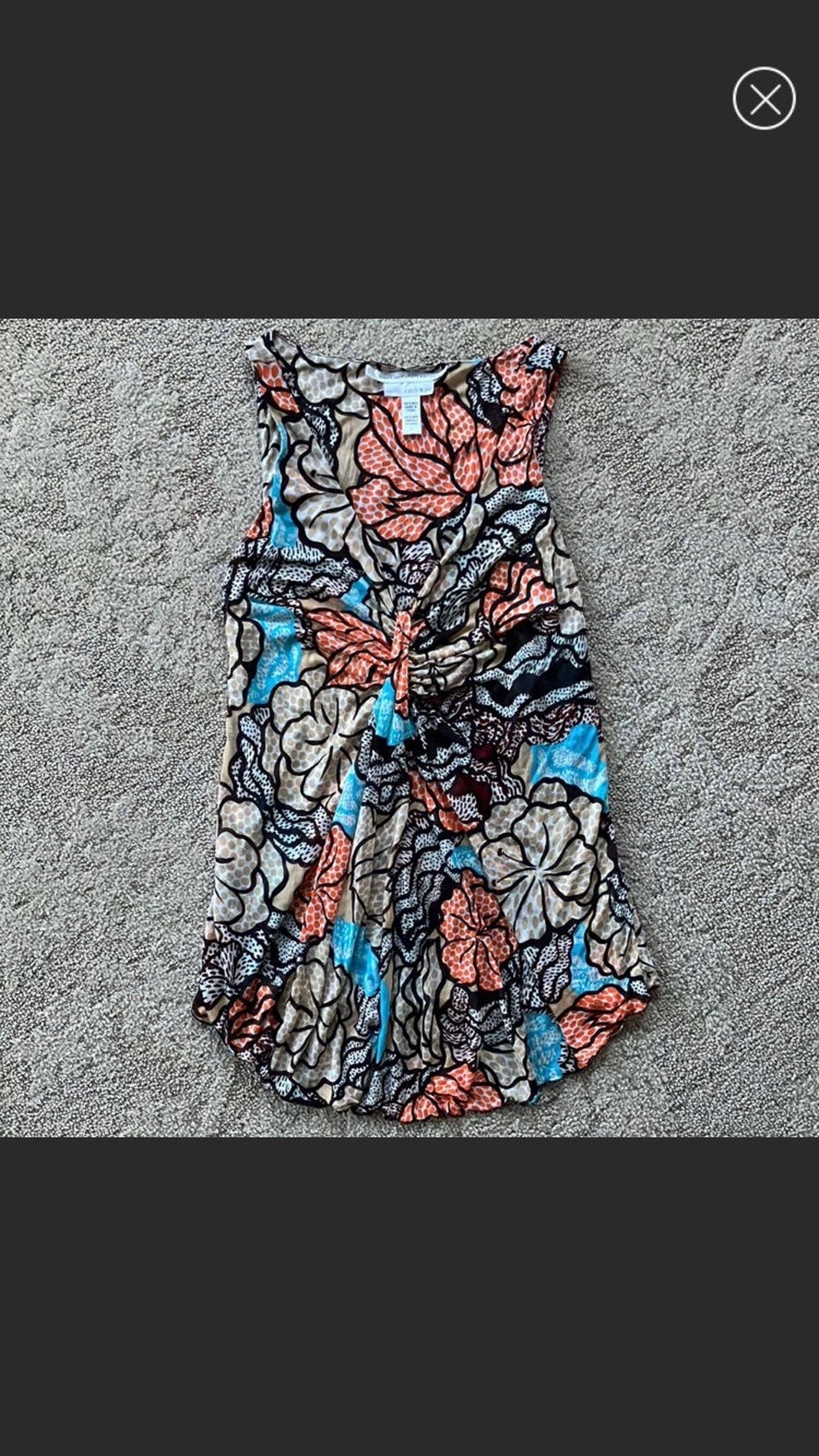 Diane Von Furstenberg Maternity Silk Floral Sleeveless Top