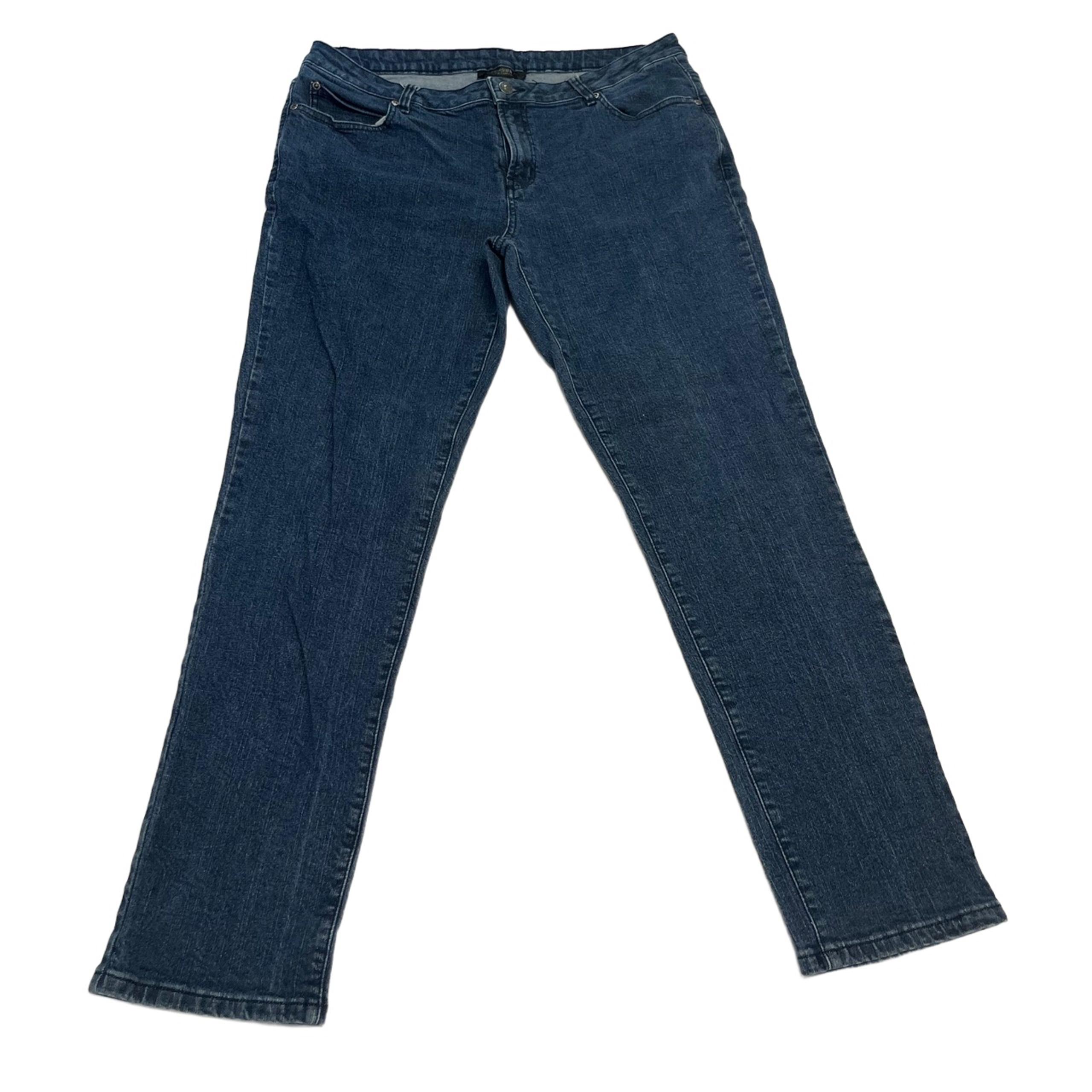 Twiggy London Blue Denim Five Pocket Straight Leg Plus Size Jeans Size 16