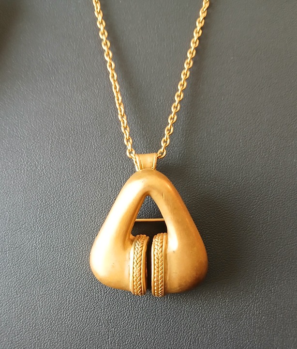 Luis Alberto Cano Reprodution of Tairona Pre-Columbian Gold-plated Pendant