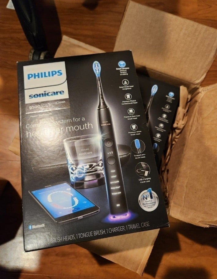 PHILLIPS SONICARE 9500 BLACK DIAMONDCLEAN SMART RECHARGEABLE ELECTRIC TOOTHBRUSH