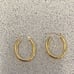 14K Yellow Gold Oval Hoop Earrings