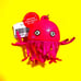 VHTF Bath & Body Works PINK OCTOPUS Hand Sanitizer Gel Pocketbac Keychain Holder